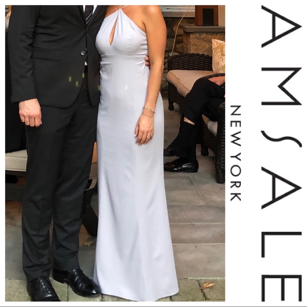 Amsale Dove Grey Naya Bridesmaid Dress